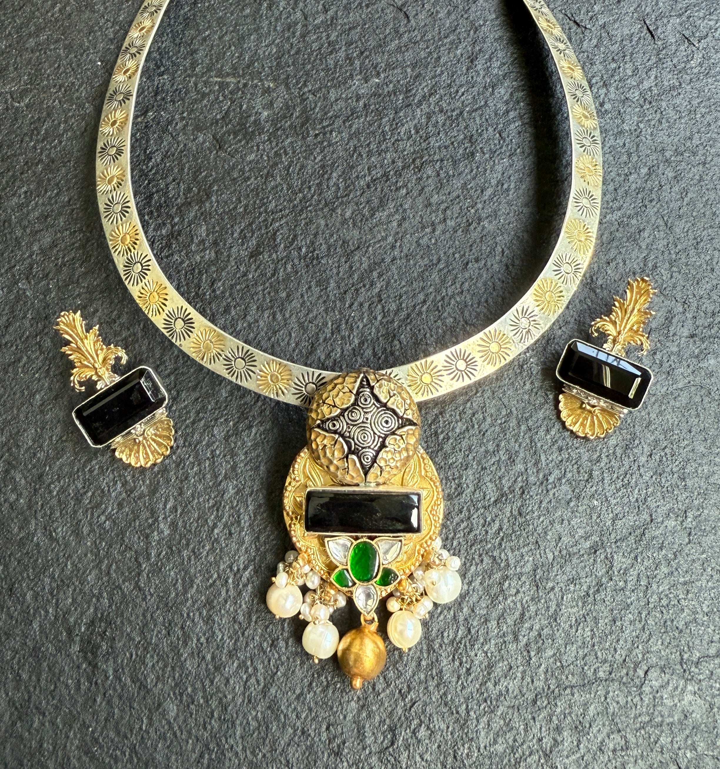 Silver 925 Hasli - Statement Onyx Pendant