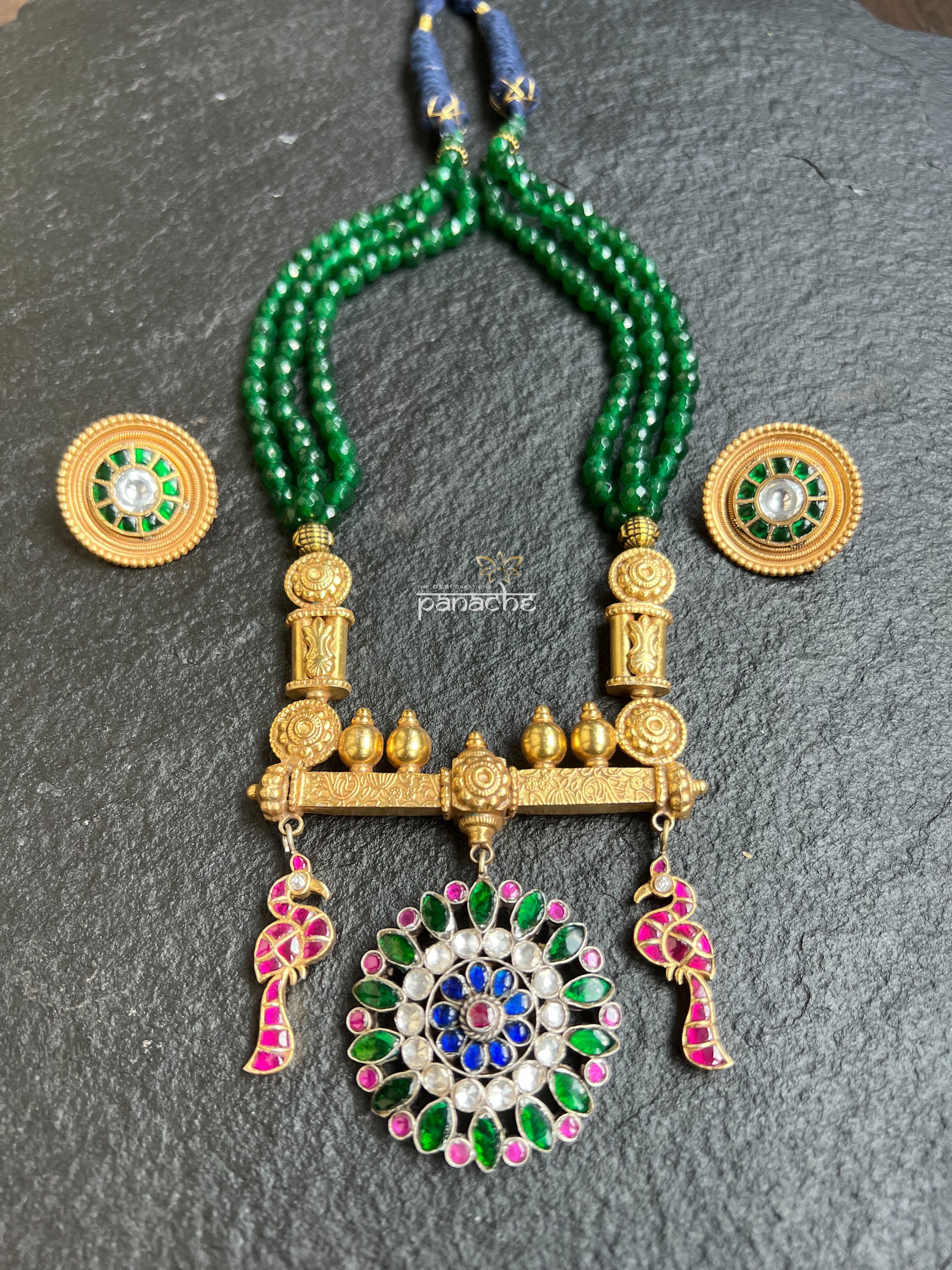 Earring 925 Silver- Kundan Stud