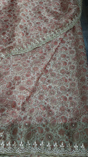 Designer Inspired Organza - Kalamkari Printed