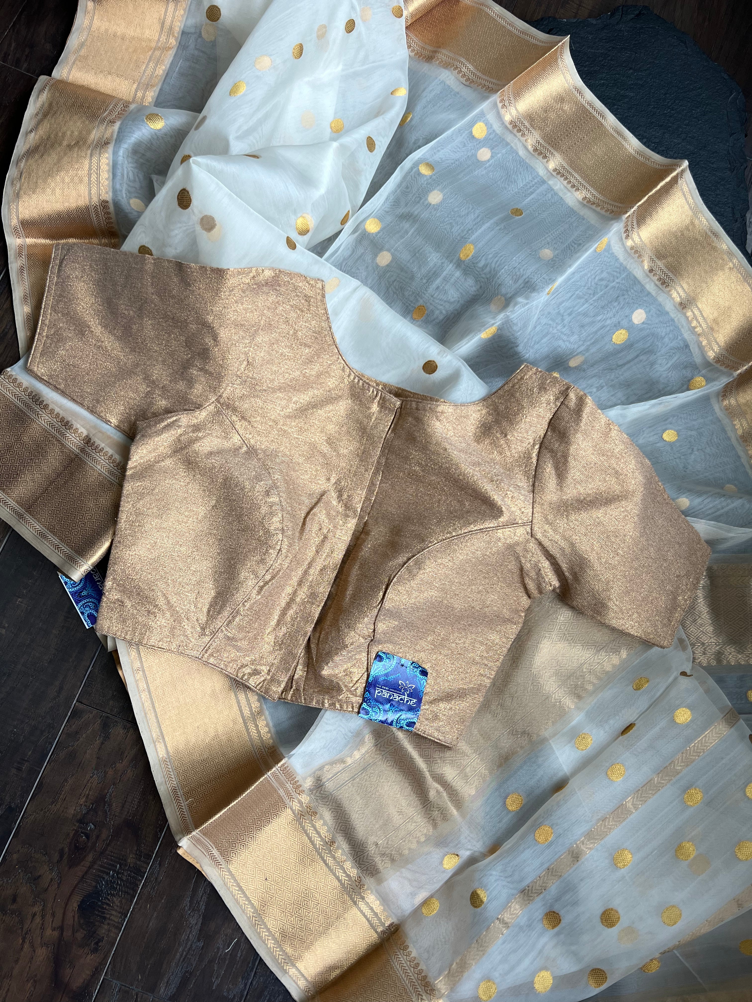 Designer Blouse - Golden Beige