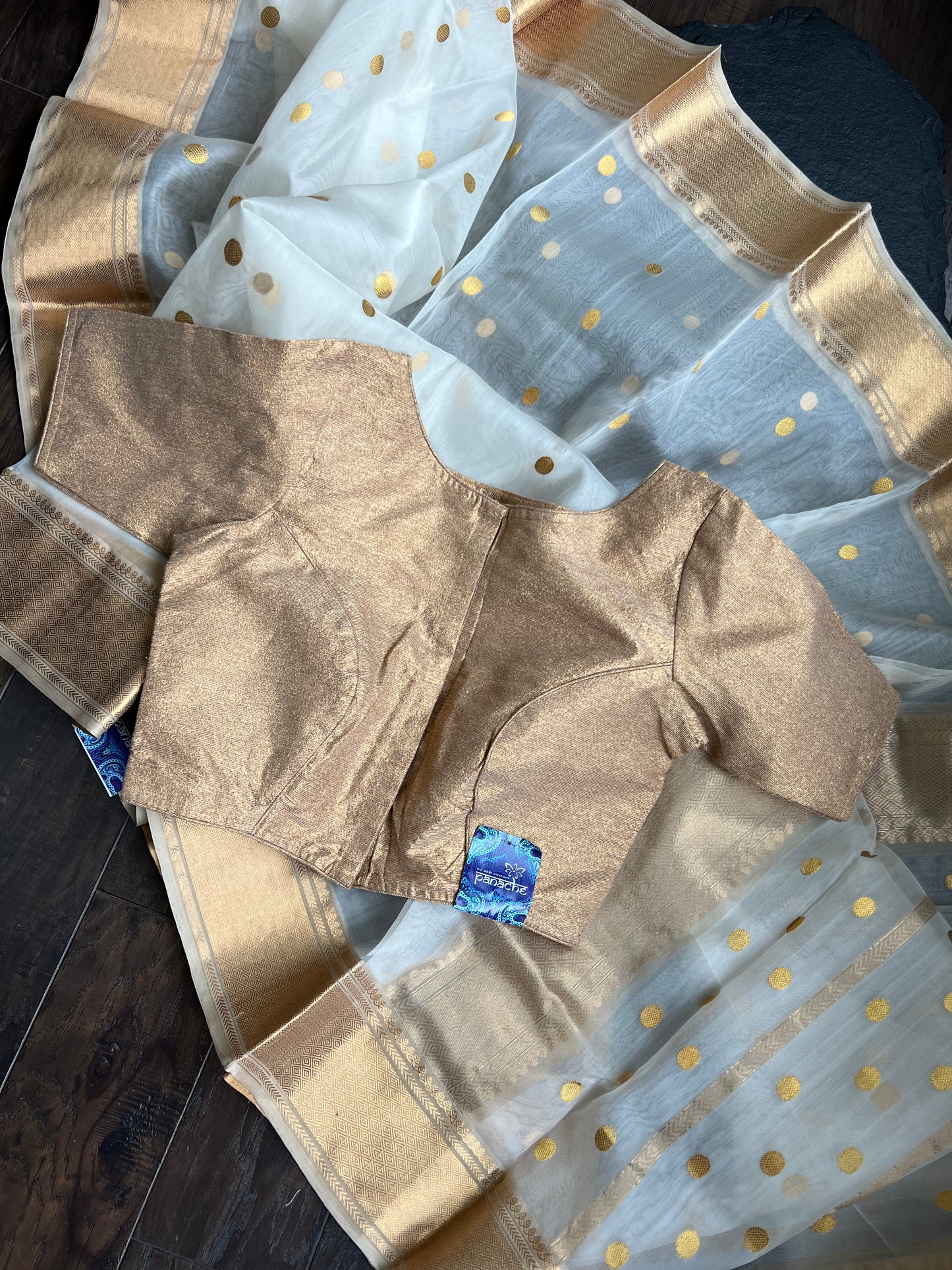Designer Blouse - Golden Beige