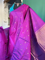Pure Silk Kanjivaram - Magenta Borderless