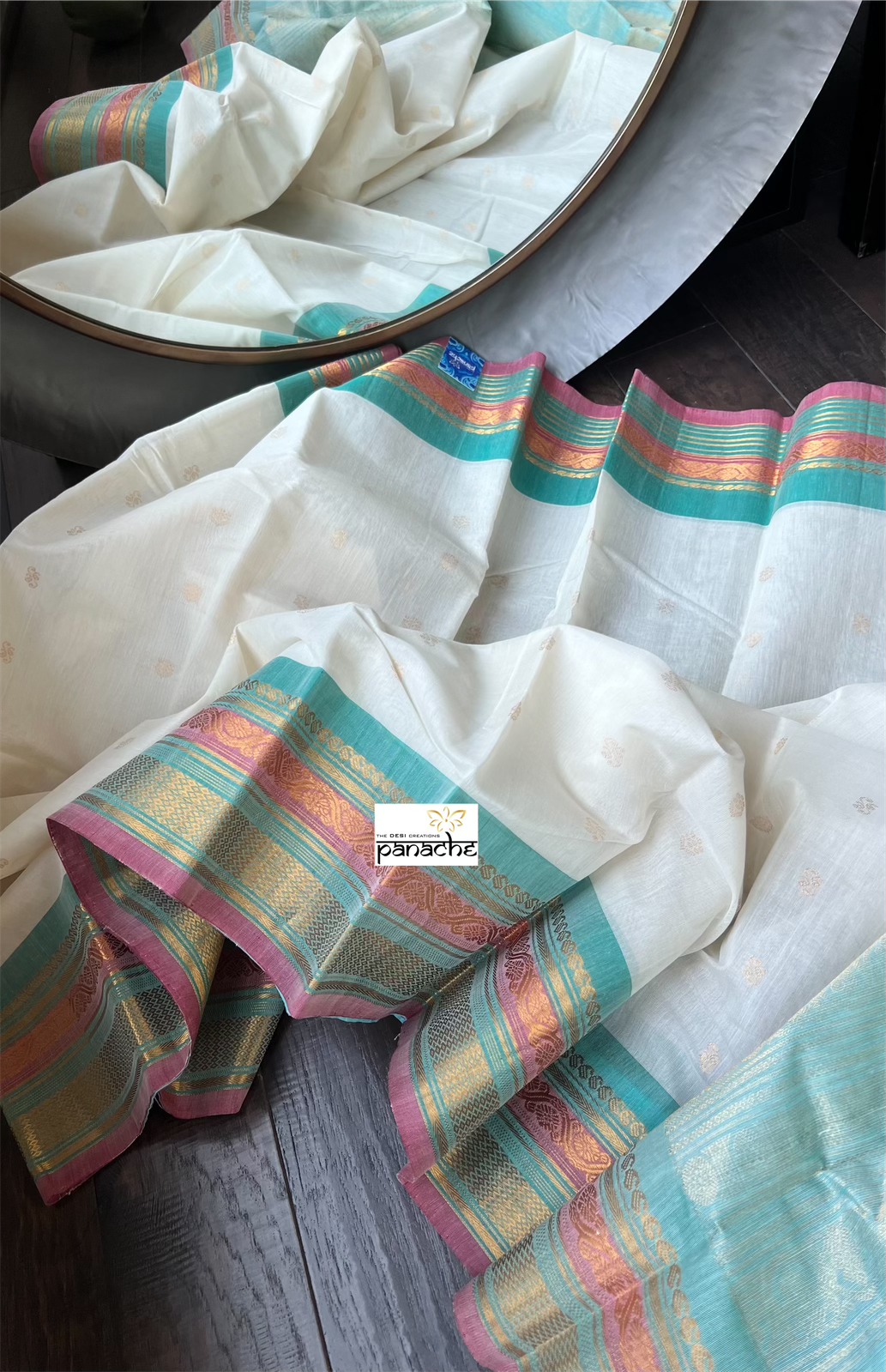 Pure SICO Gadwal - Off-White Firozi