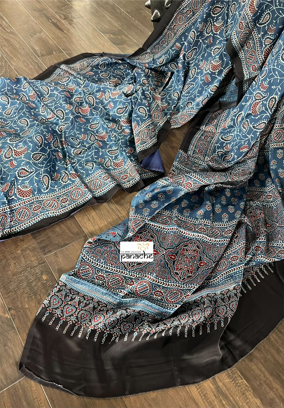 Modal Silk Ajrakh - Blue