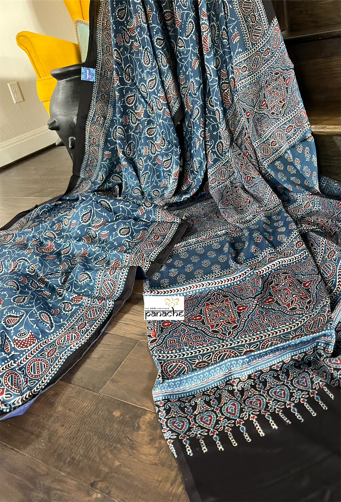 Modal Silk Ajrakh - Blue