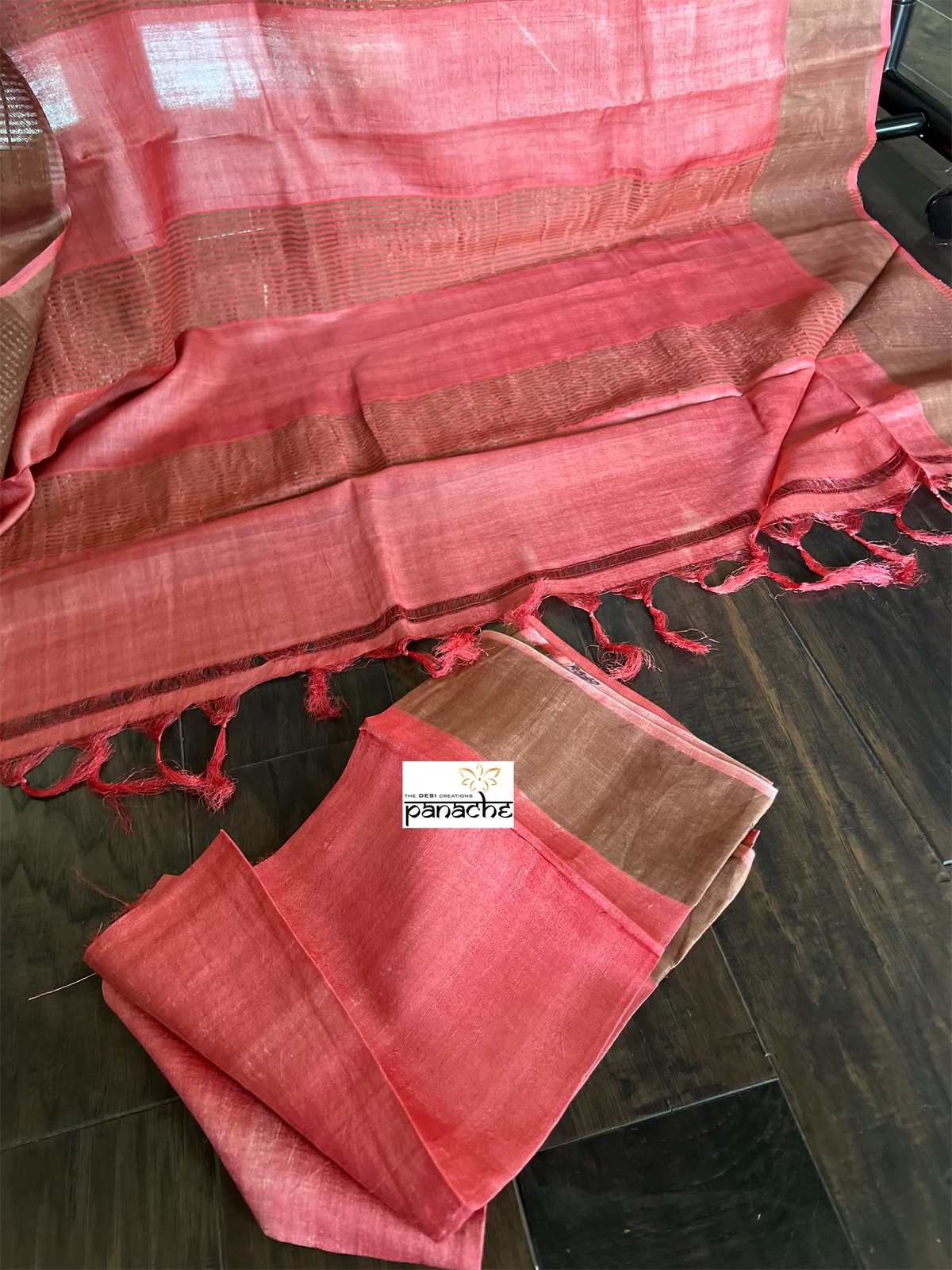 Pure Tussar Silk - Green Digital Printed