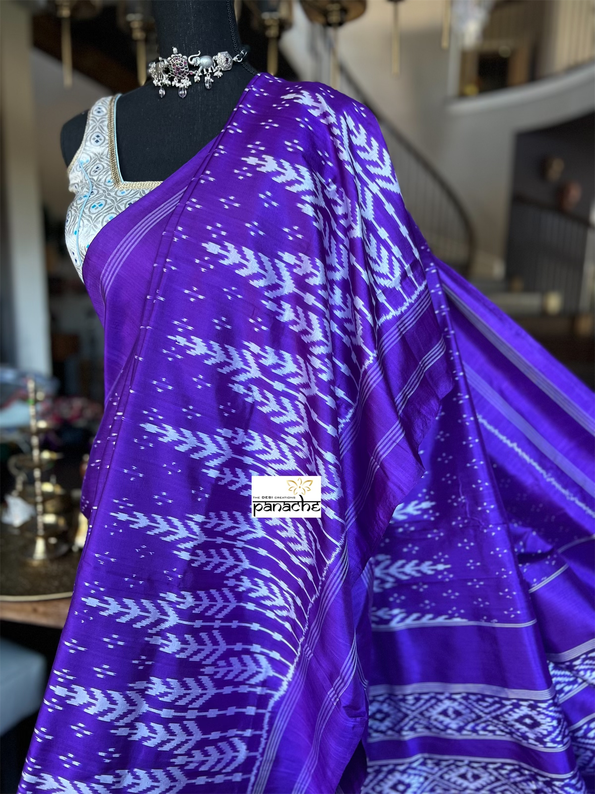 Pure Silk Ikat - Purple Pochampally