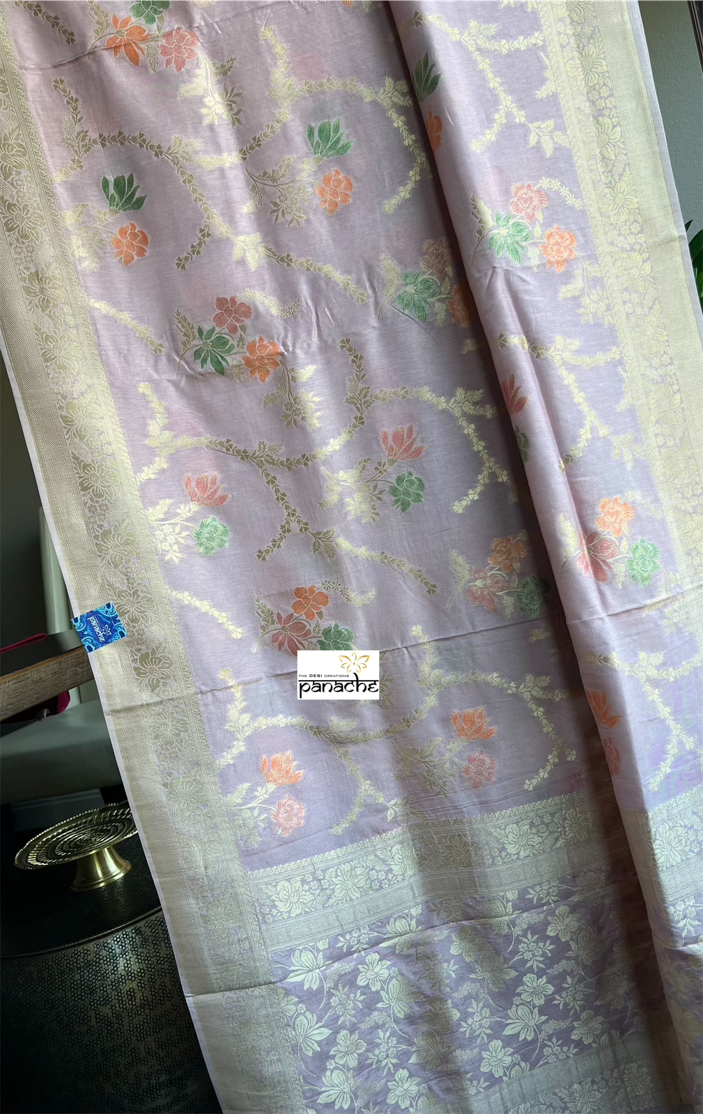 Soft Silk Meenakari Banarasi - Light Lilac