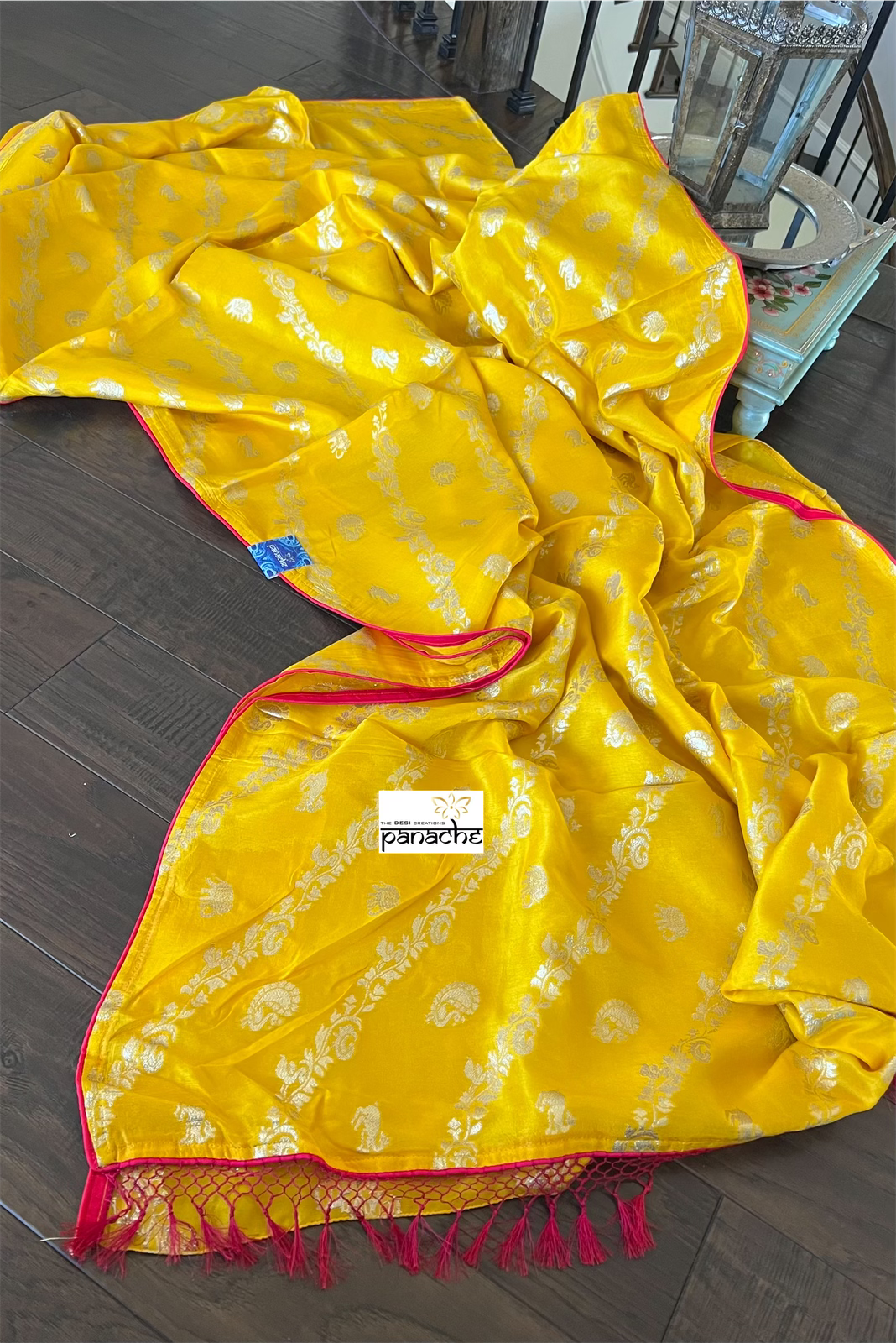 Designer Soft Silk - Yellow Pink