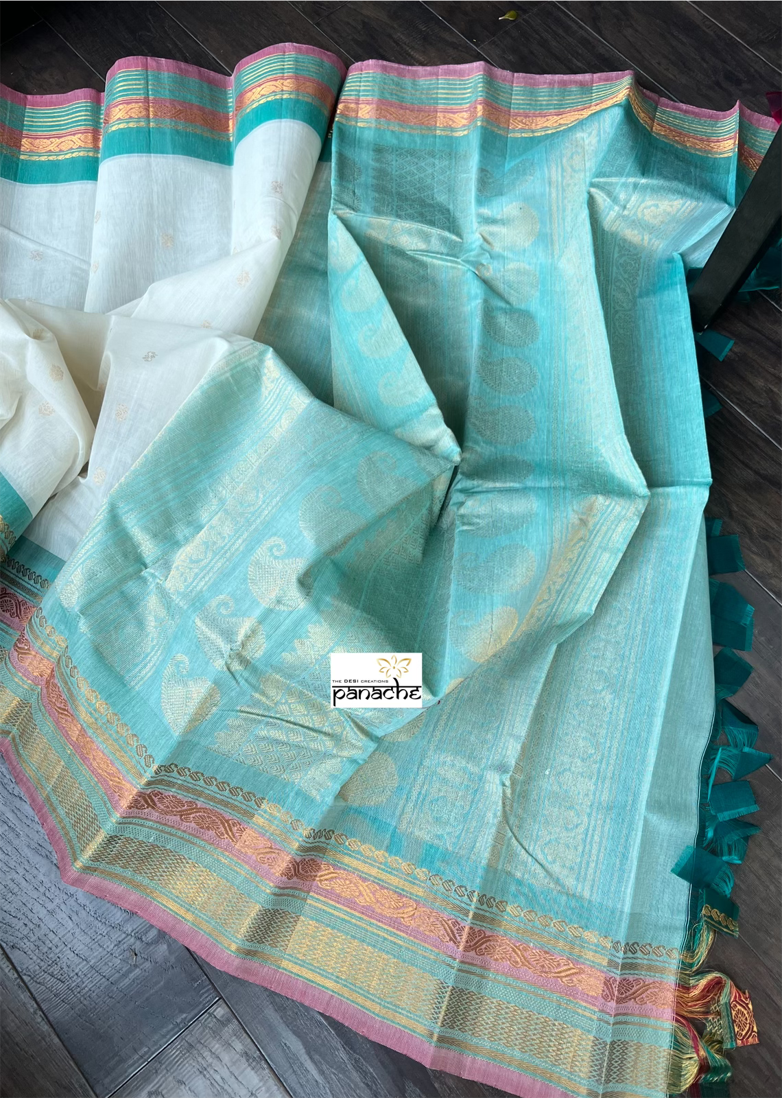 Pure SICO Gadwal - Off-White Firozi