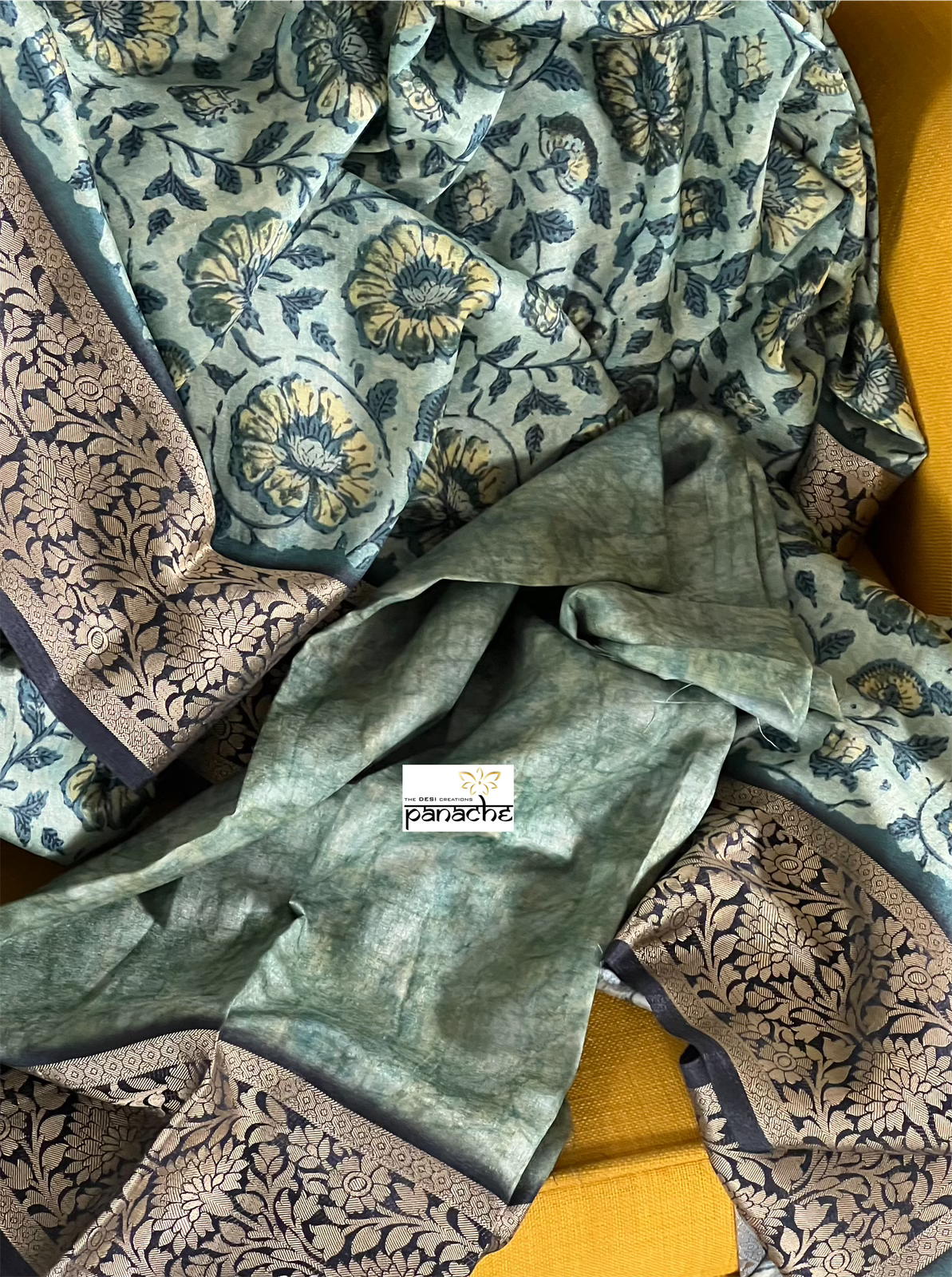 Pure Silk Vegetable Dye - Light Ombré green