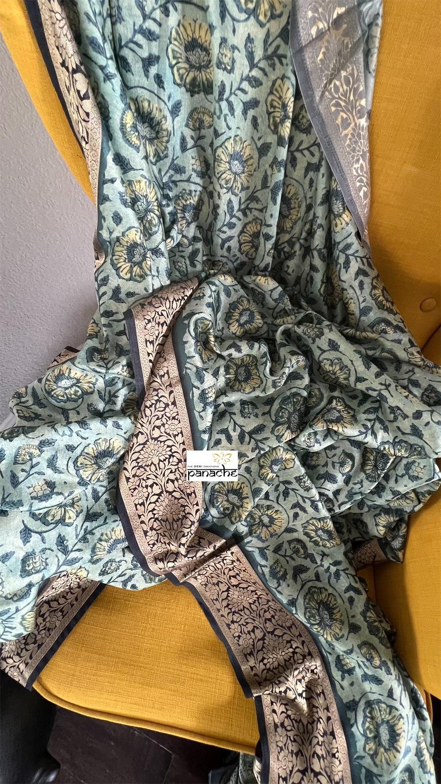 Pure Silk Vegetable Dye - Light Ombré green