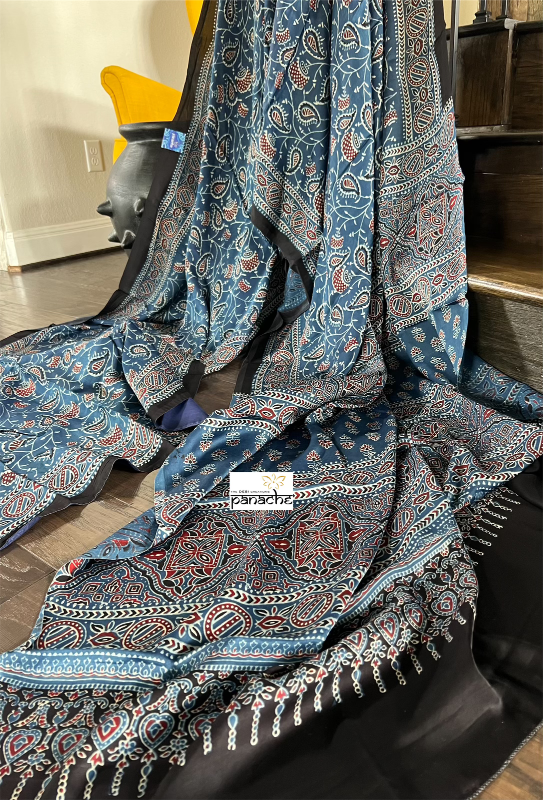 Modal Silk Ajrakh - Blue