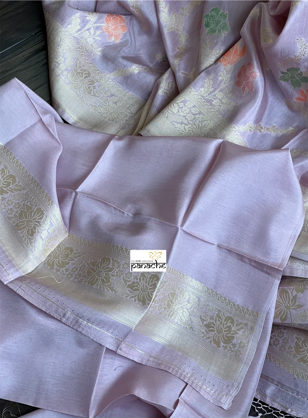 Soft Silk Meenakari Banarasi - Light Lilac
