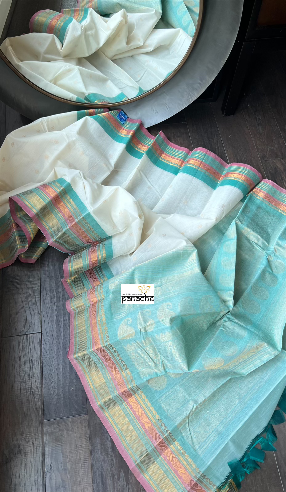 Pure SICO Gadwal - Off-White Firozi