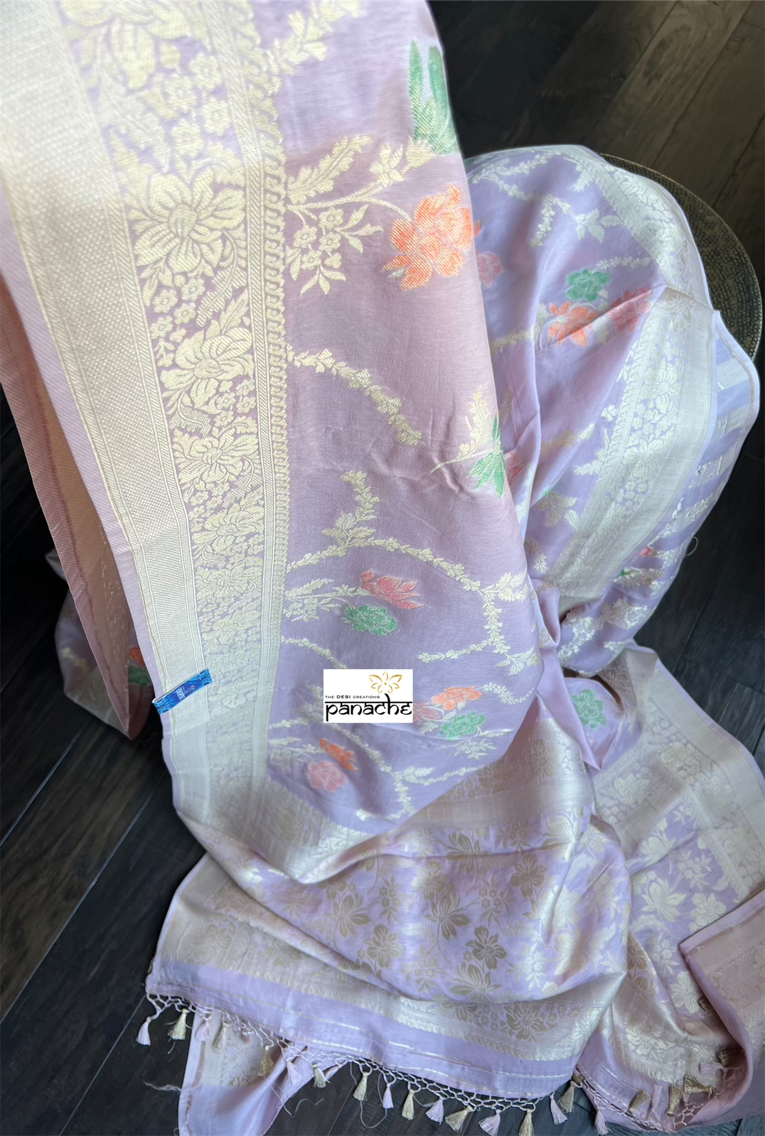 Soft Silk Meenakari Banarasi - Light Lilac