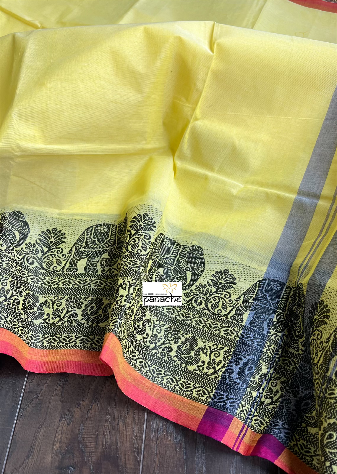 South Cotton - Yellow Black Elephant