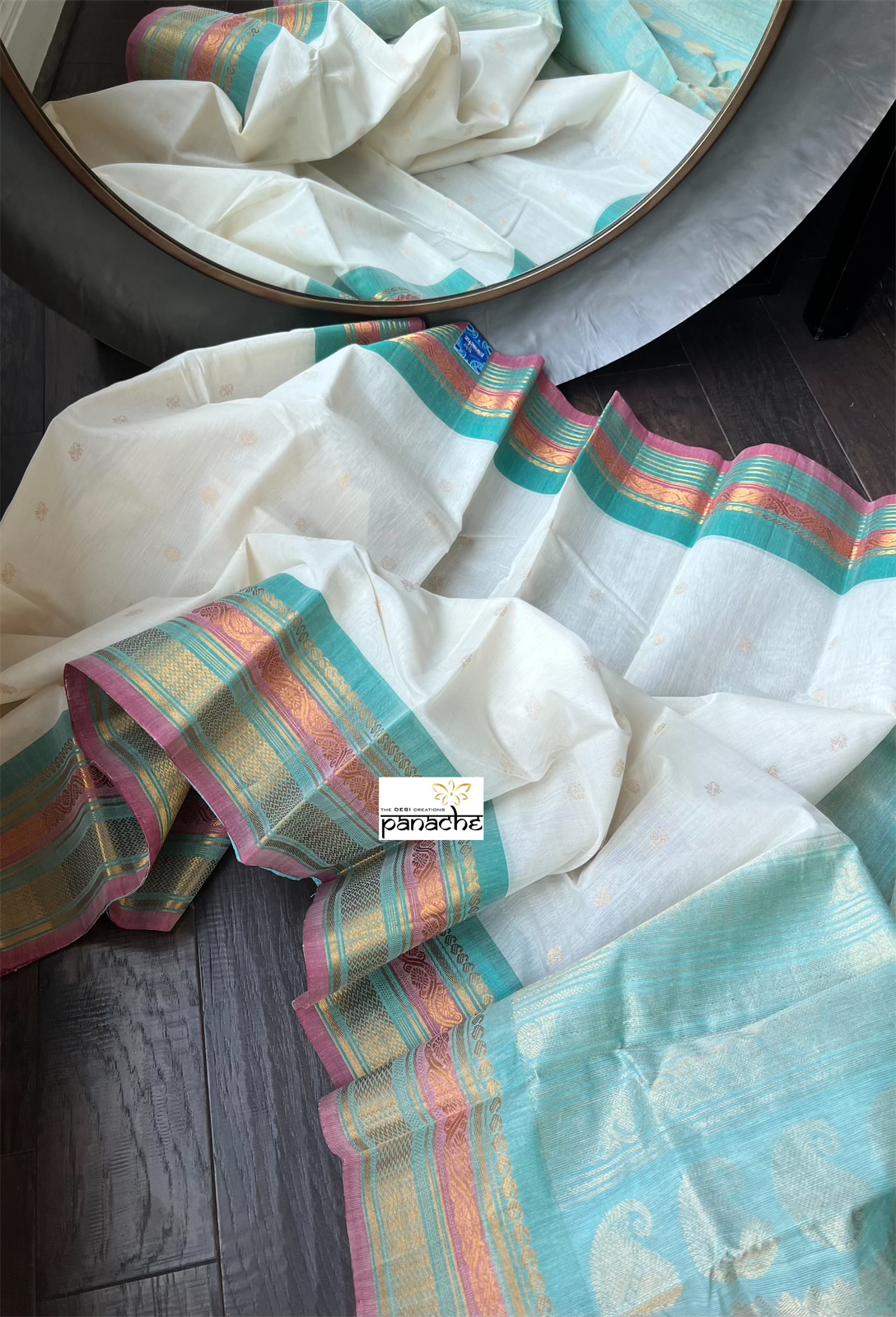 Pure SICO Gadwal - Off-White Firozi