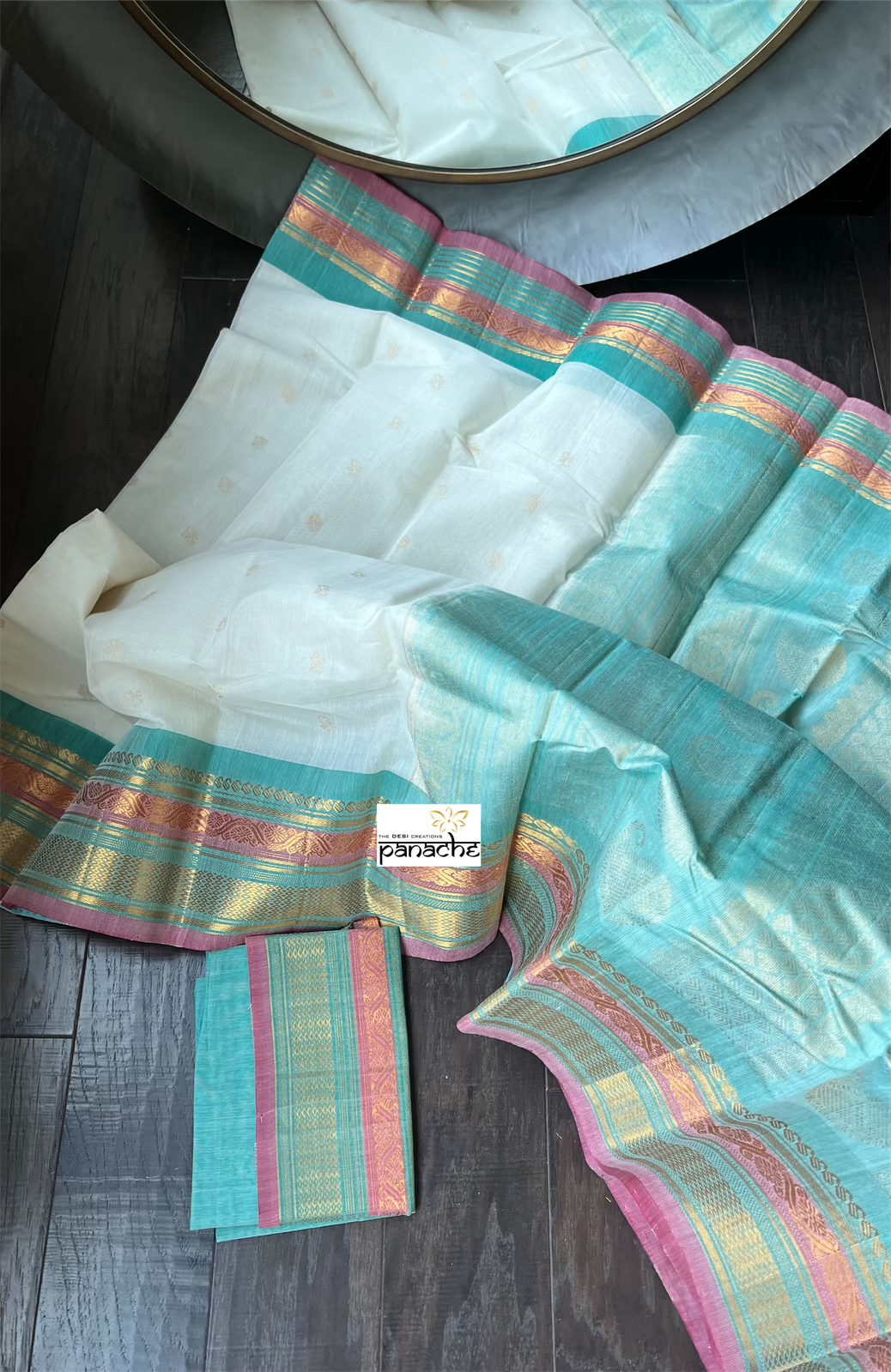 Pure SICO Gadwal - Off-White Firozi