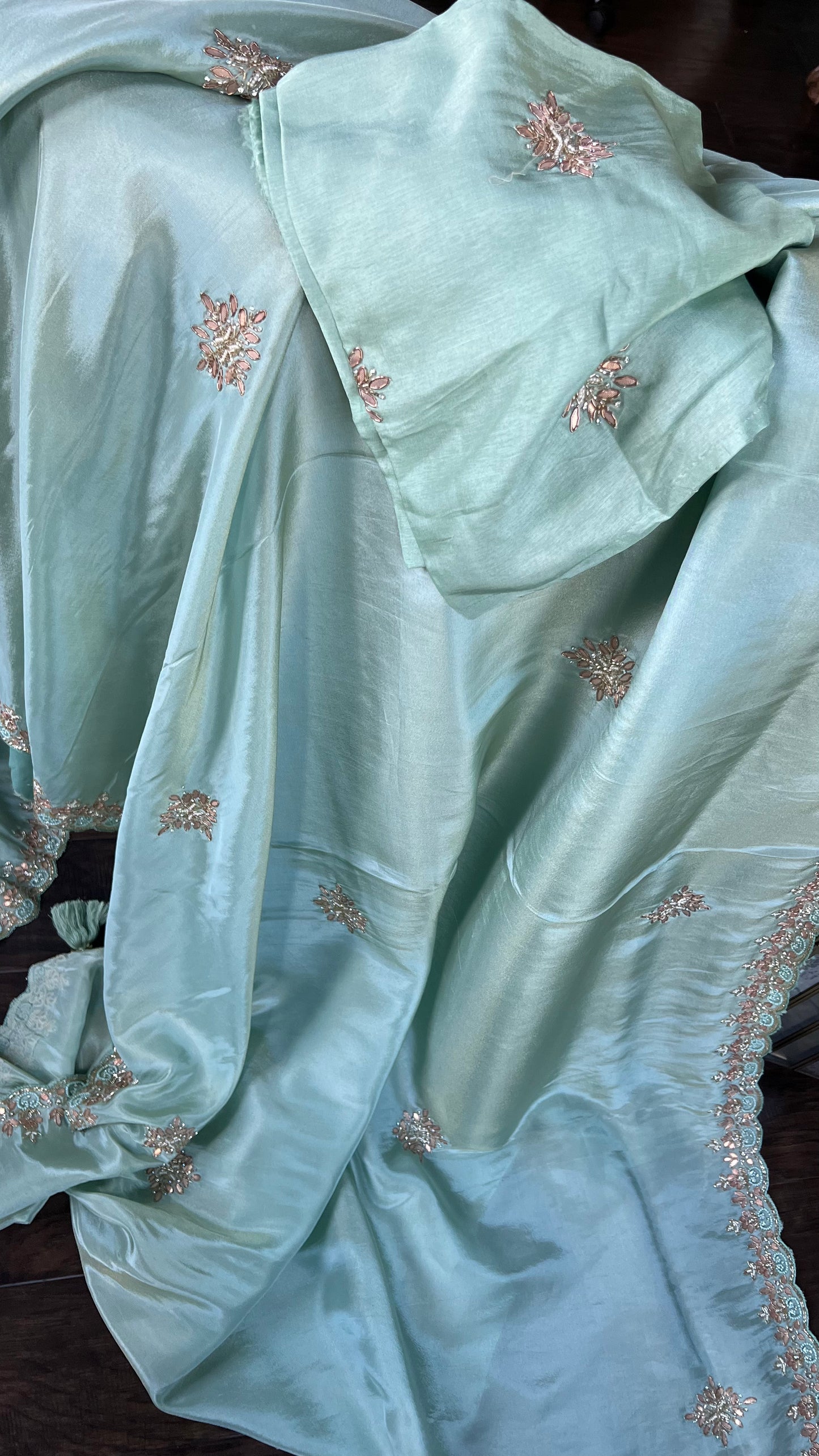Designer Tissue Soft Silk - Light Sea Green