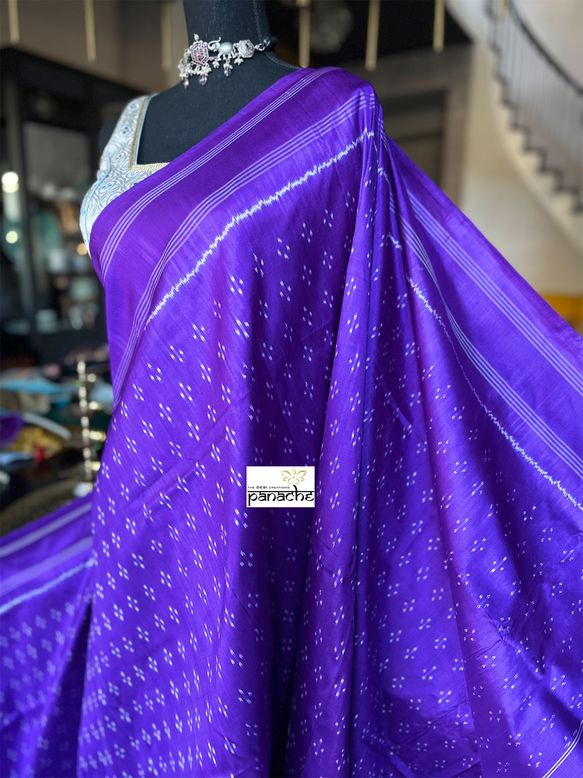 Pure Silk Ikat - Purple Pochampally