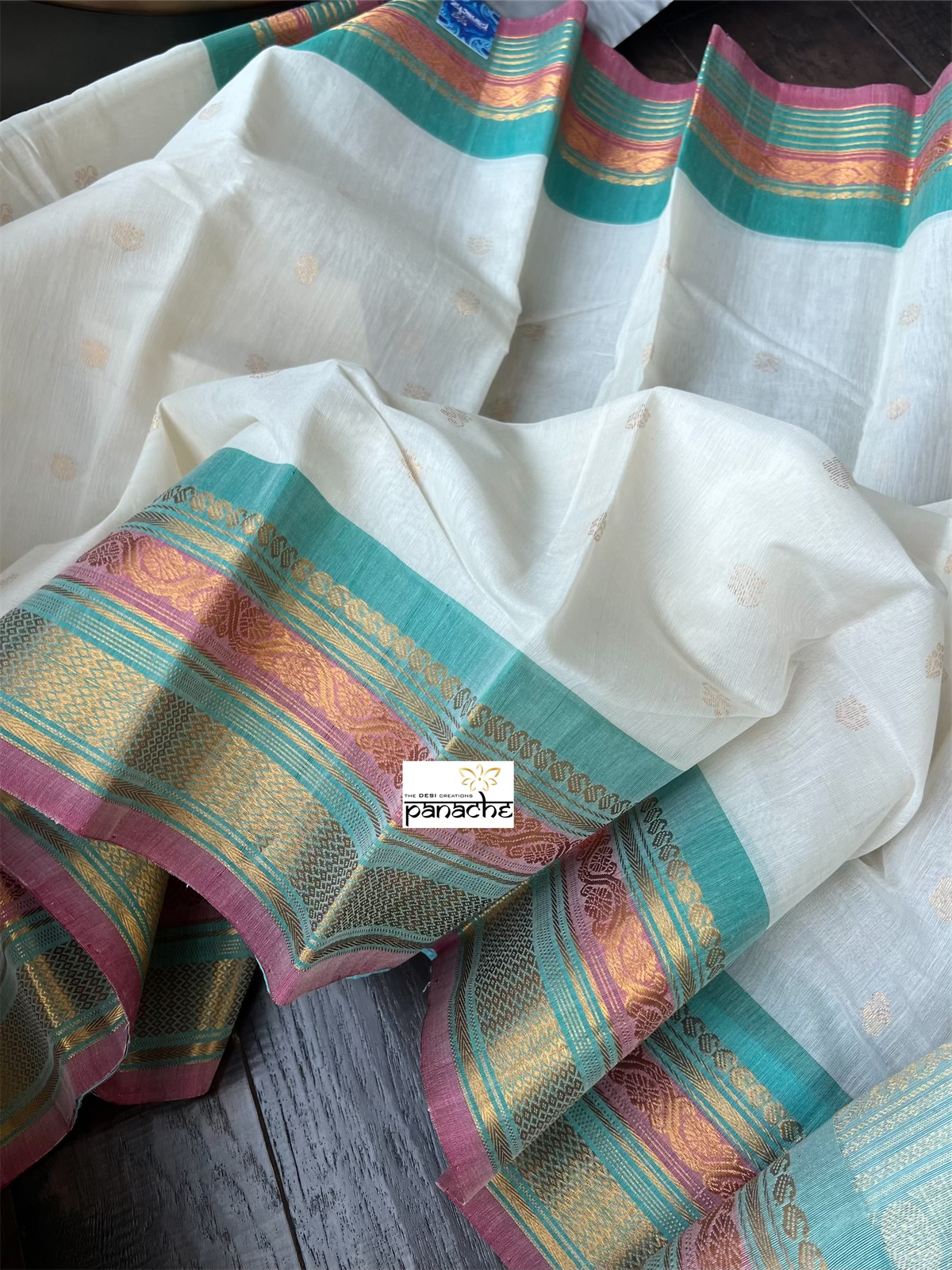 Pure SICO Gadwal - Off-White Firozi