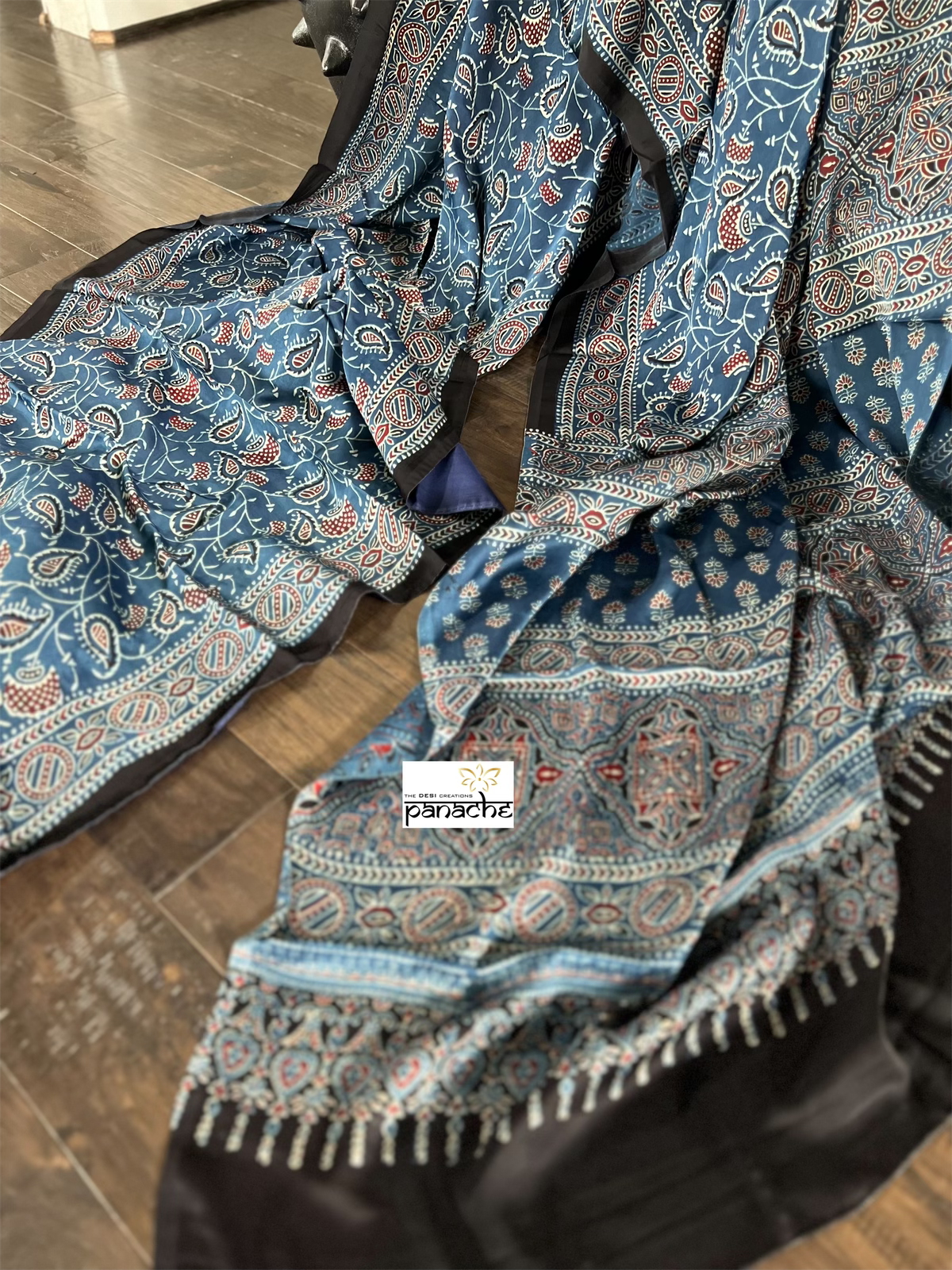 Modal Silk Ajrakh - Blue