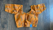 Designer Blouse - Ochre Yellow Brown