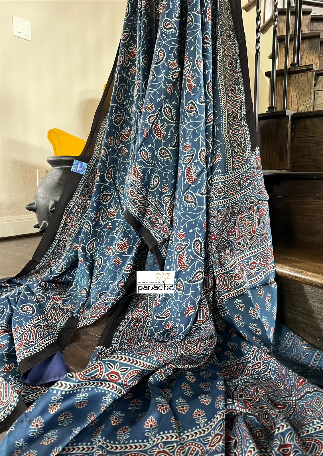 Modal Silk Ajrakh - Blue