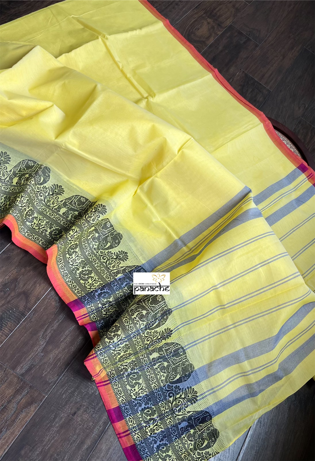 South Cotton - Yellow Black Elephant