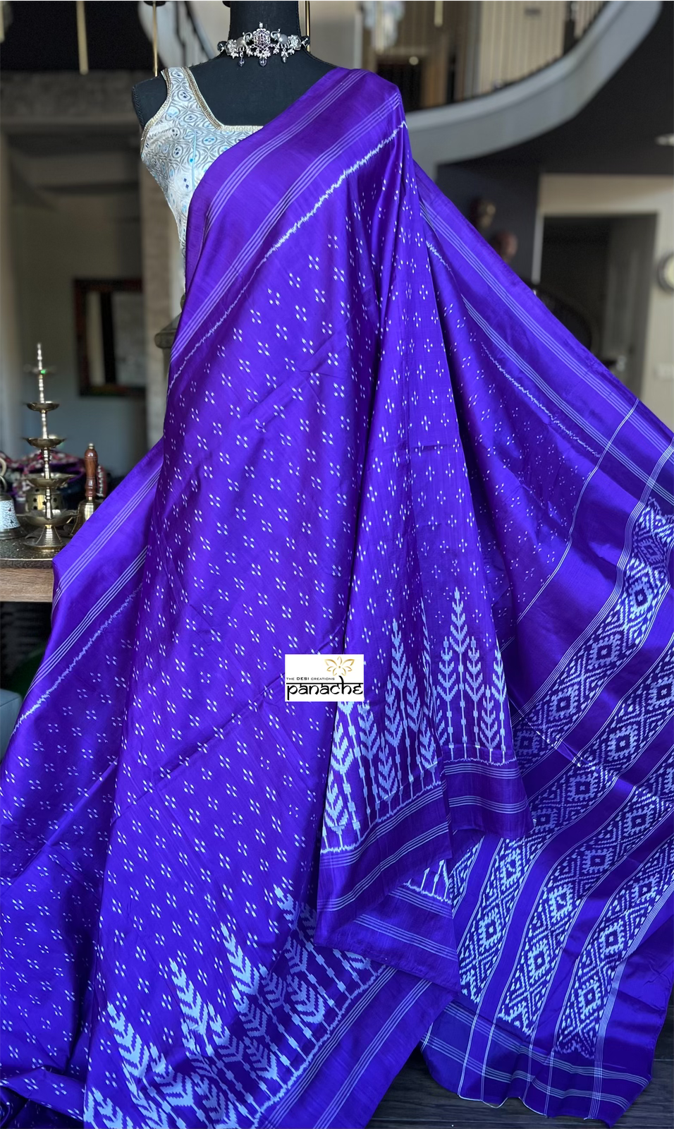 Pure Silk Ikat - Purple Pochampally