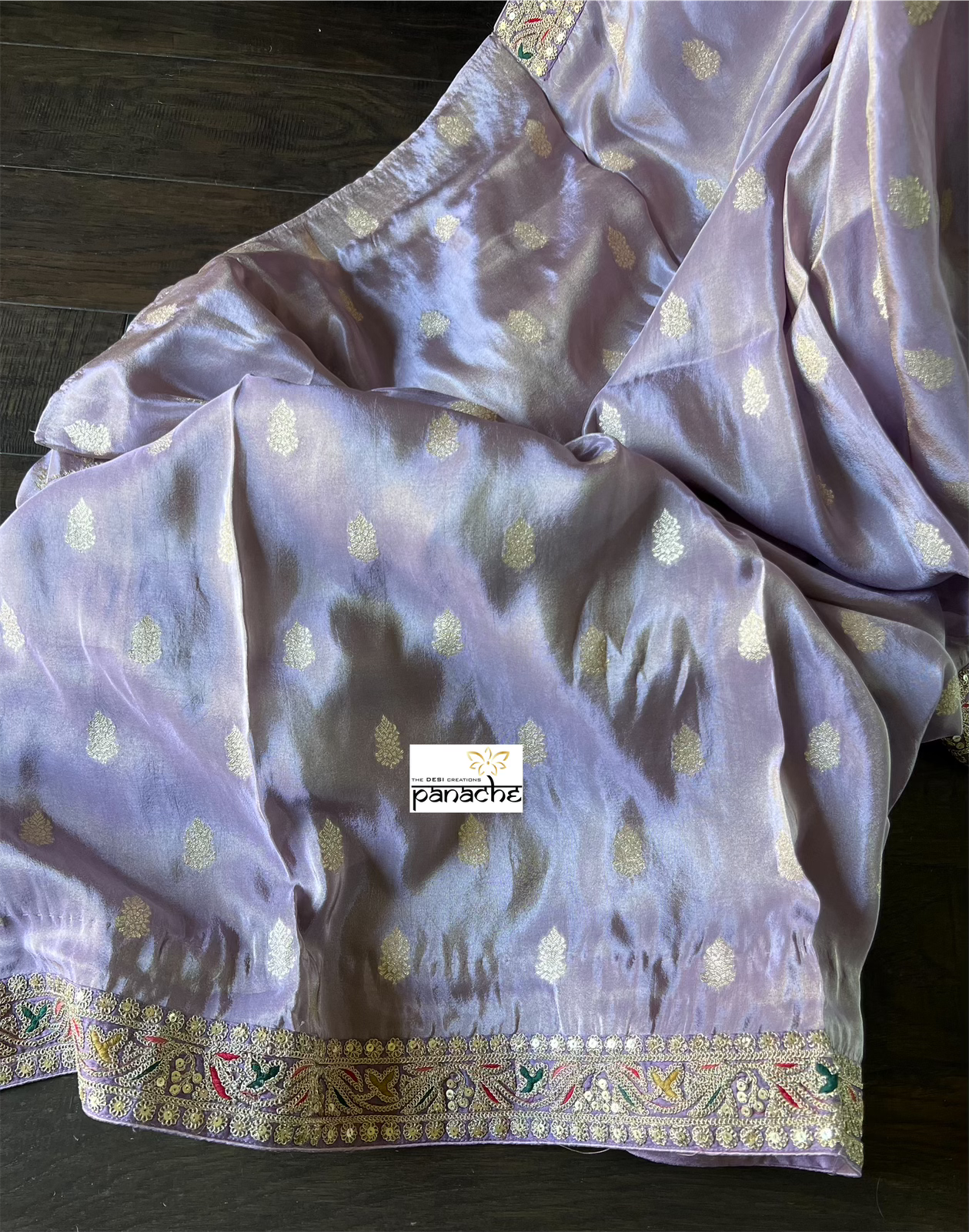 Designer Saree Blouse Pair - Lilac