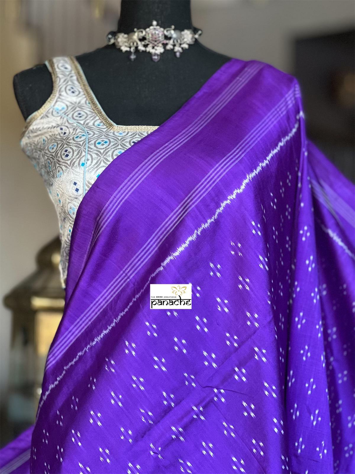 Pure Silk Ikat - Purple Pochampally