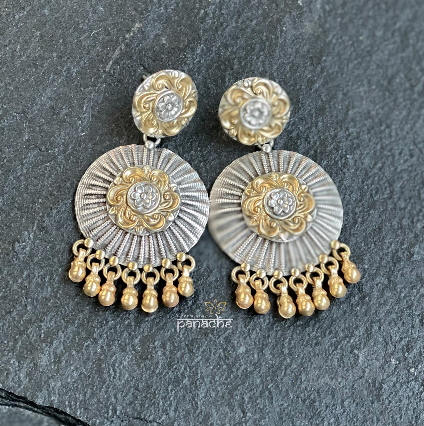 Earring 925 Silver- Dual tone Kaanbala Kanbala