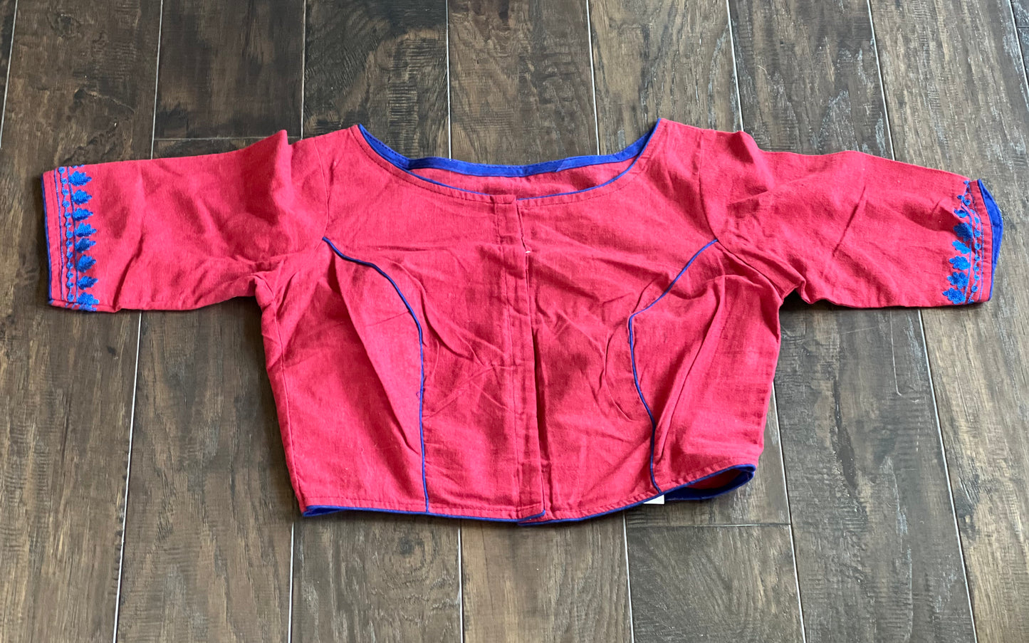 Designer Blouse - Red Maroon Royal Blue