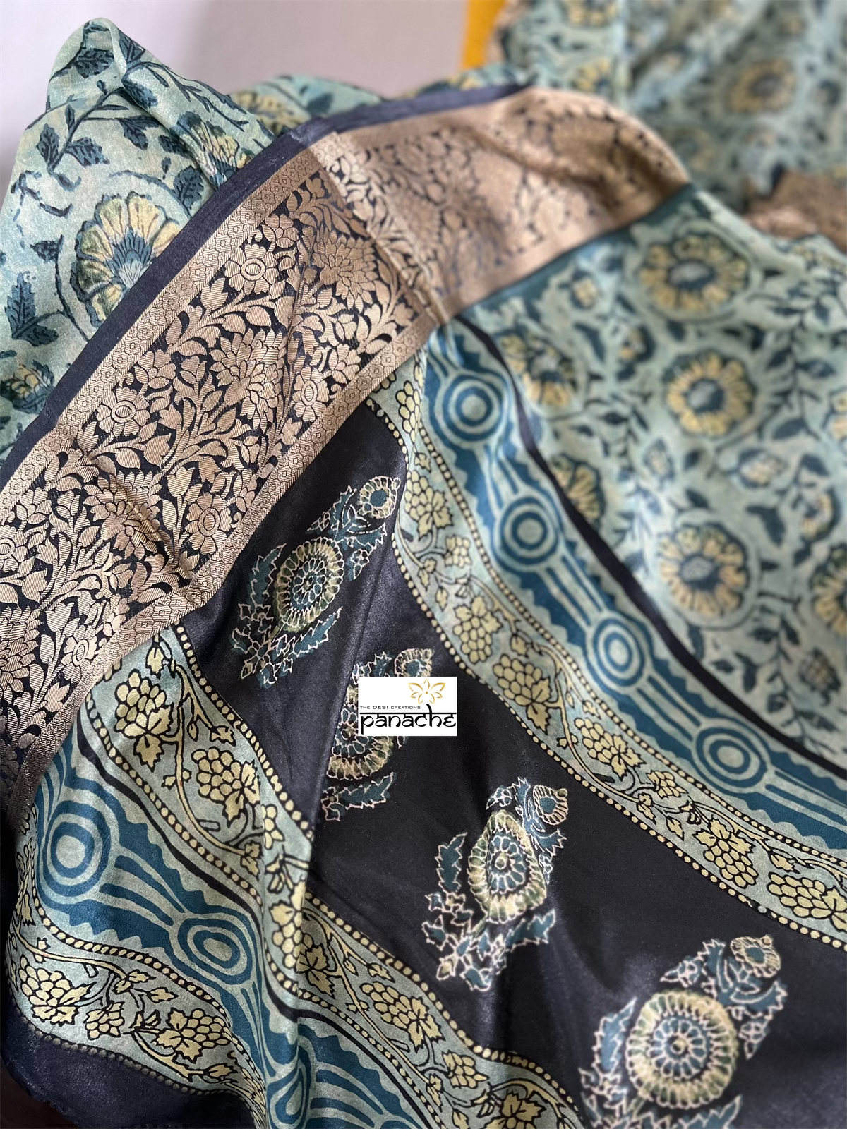 Pure Silk Vegetable Dye - Light Ombré green