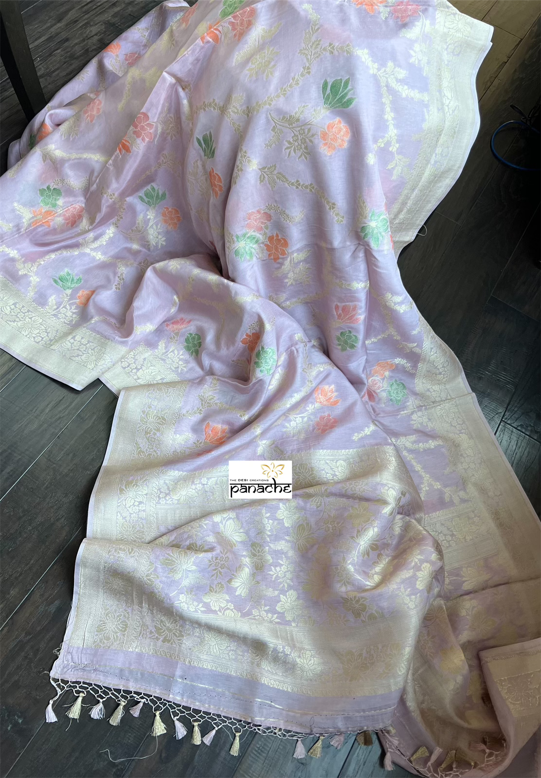 Soft Silk Meenakari Banarasi - Light Lilac