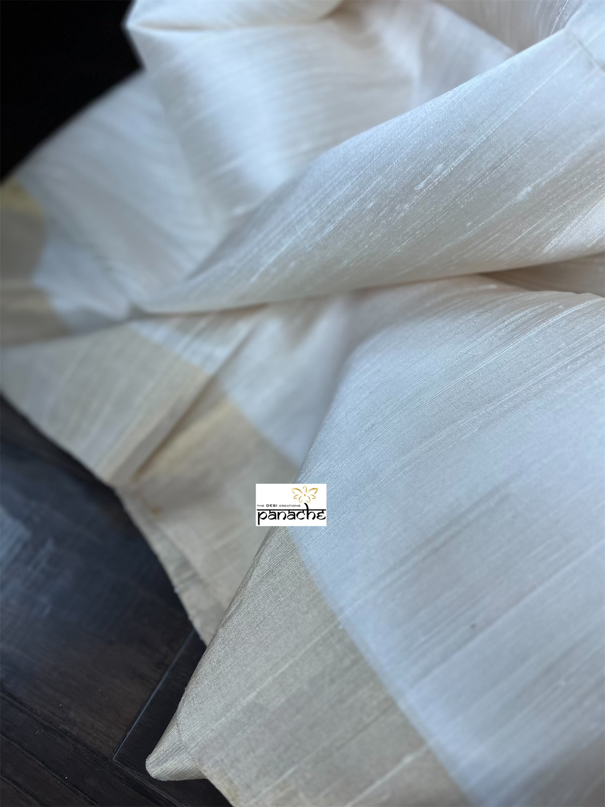 Pure Raw Silk Sambalpuri ikat - Off-White Red