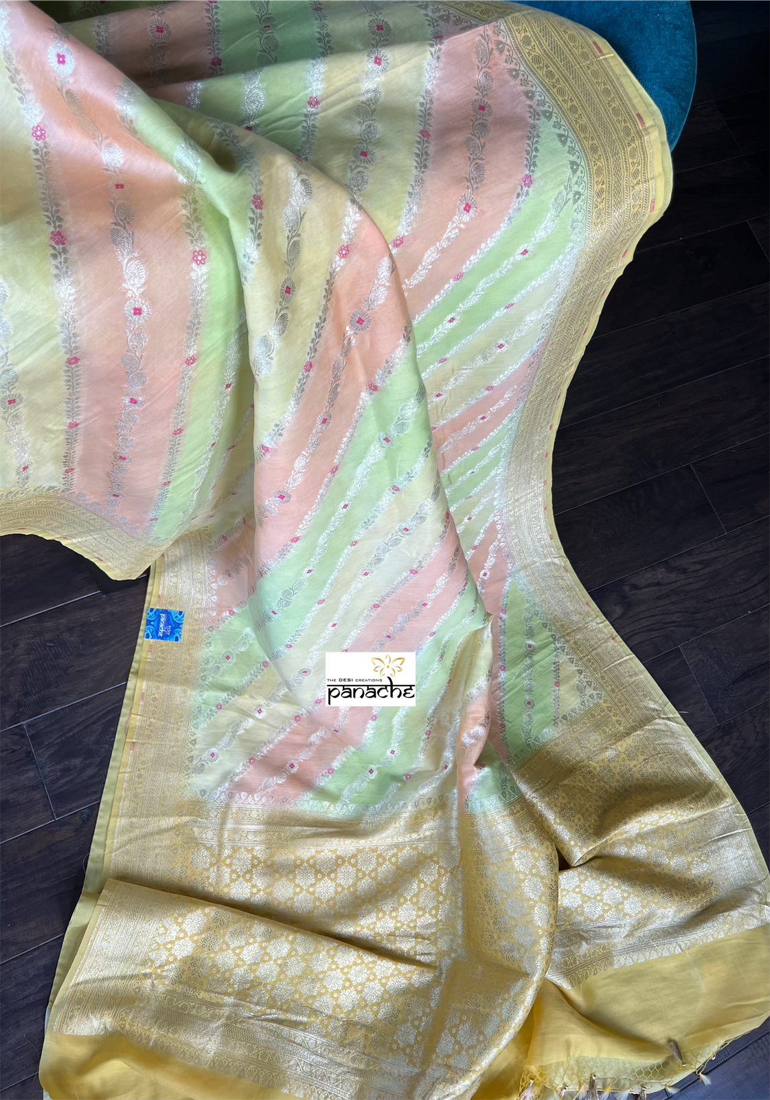 Soft Muga MulMul Banarasi - Yellow Rangkat