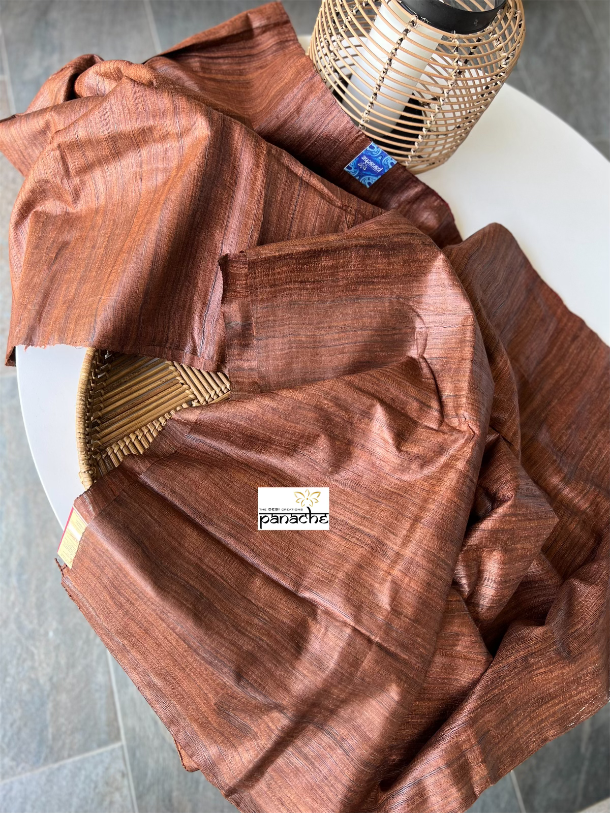 Tussar Gicha Silk - Brown