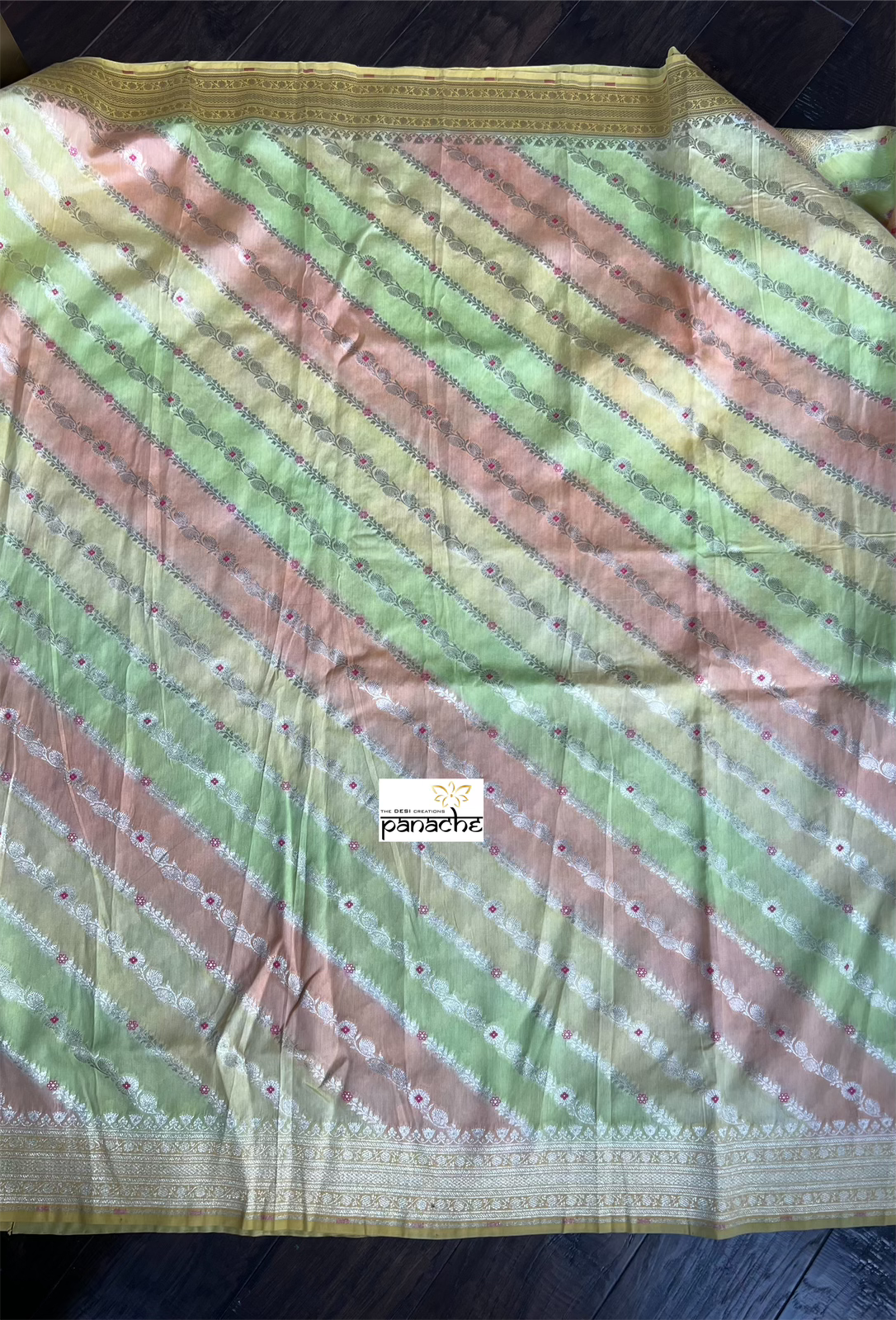 Soft Muga MulMul Banarasi - Yellow Rangkat