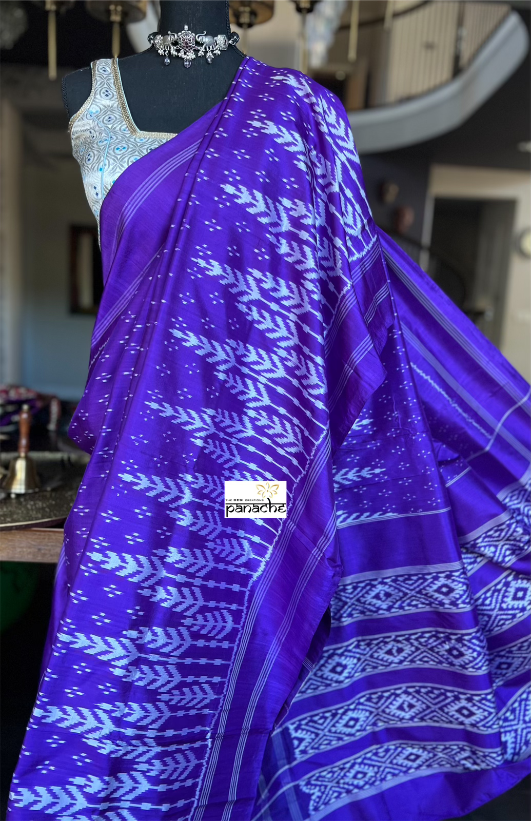 Pure Silk Ikat - Purple Pochampally