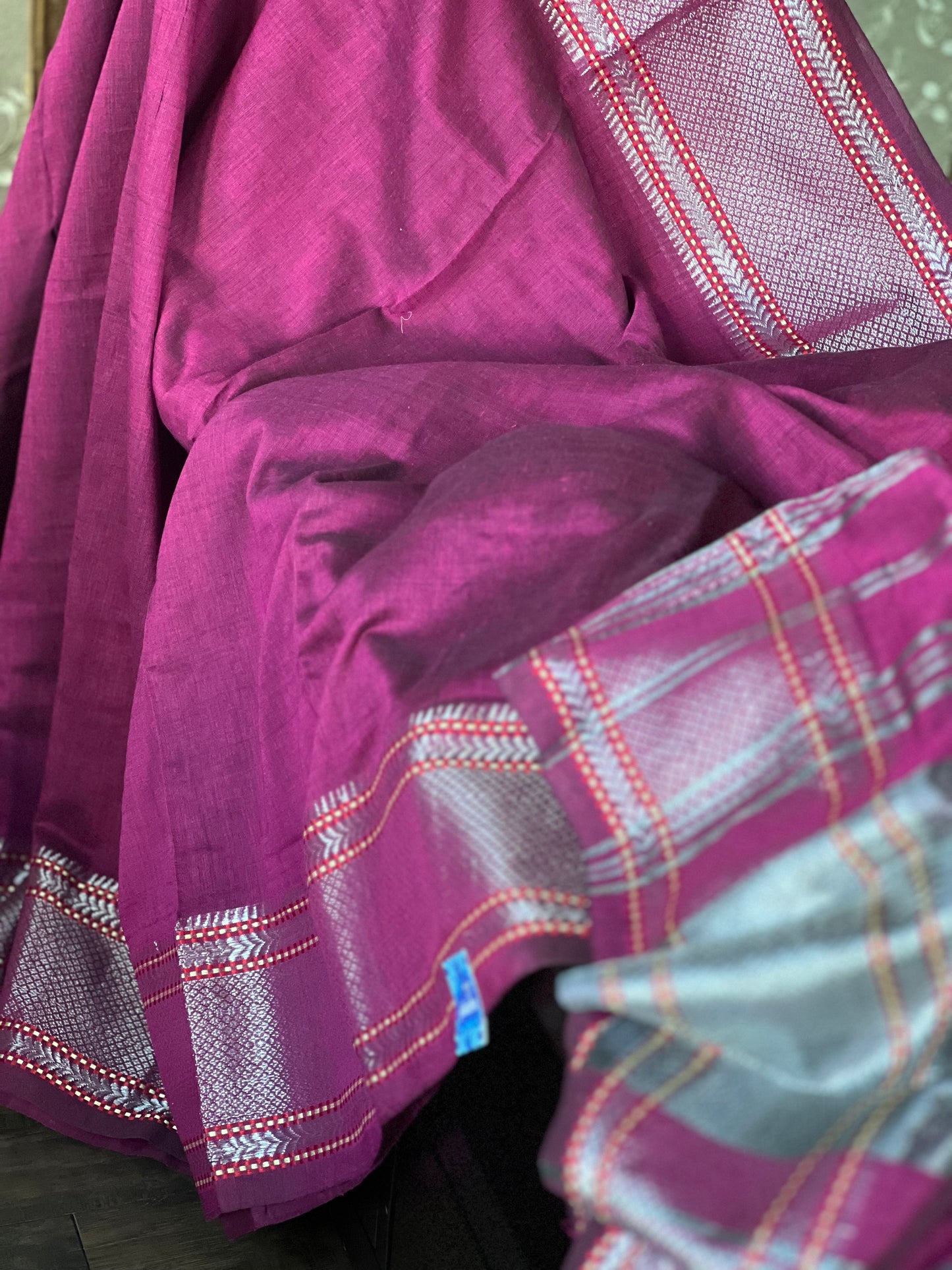 Soft Cotton Saree - Magenta