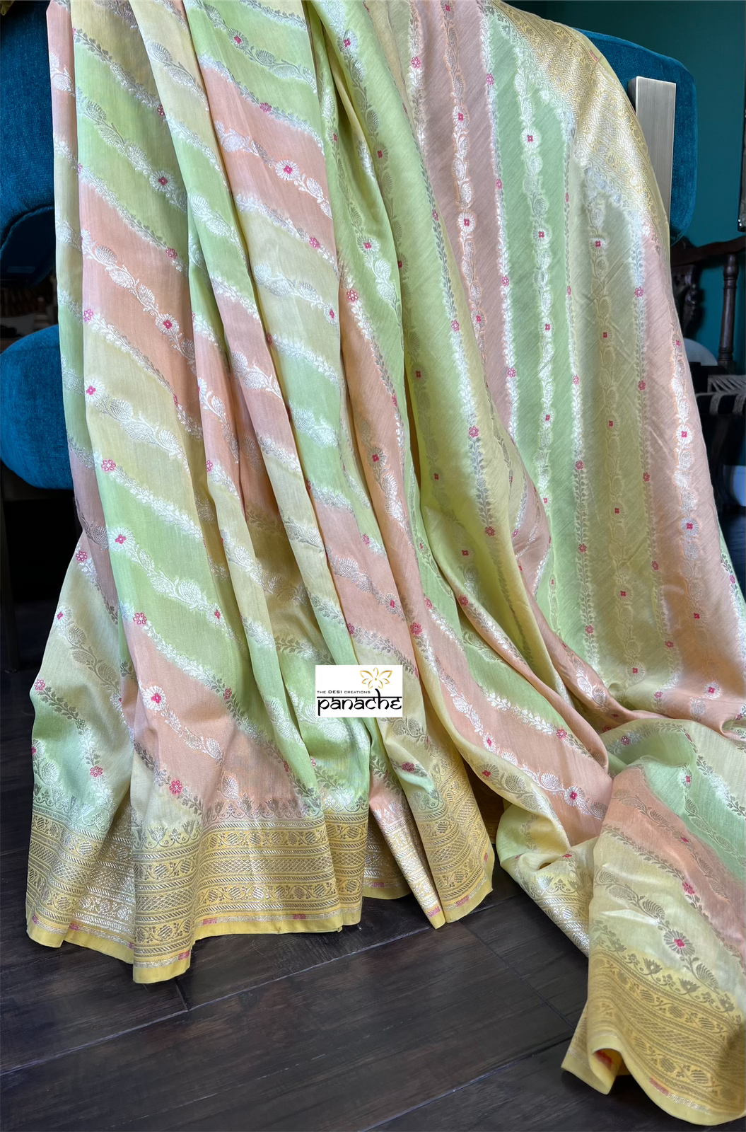 Soft Muga MulMul Banarasi - Yellow Rangkat