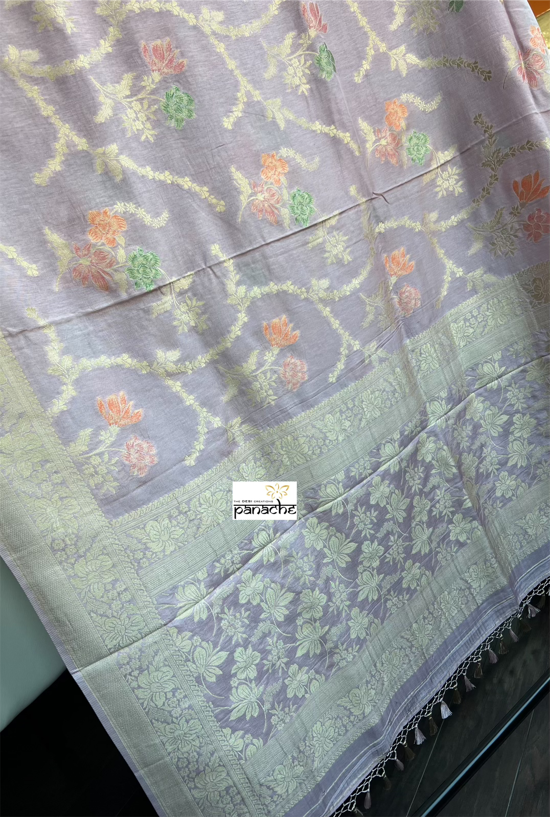 Soft Silk Meenakari Banarasi - Light Lilac