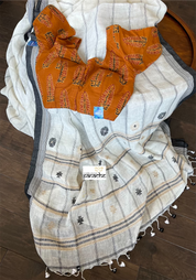 Designer Blouse - Ochre Yellow Brown