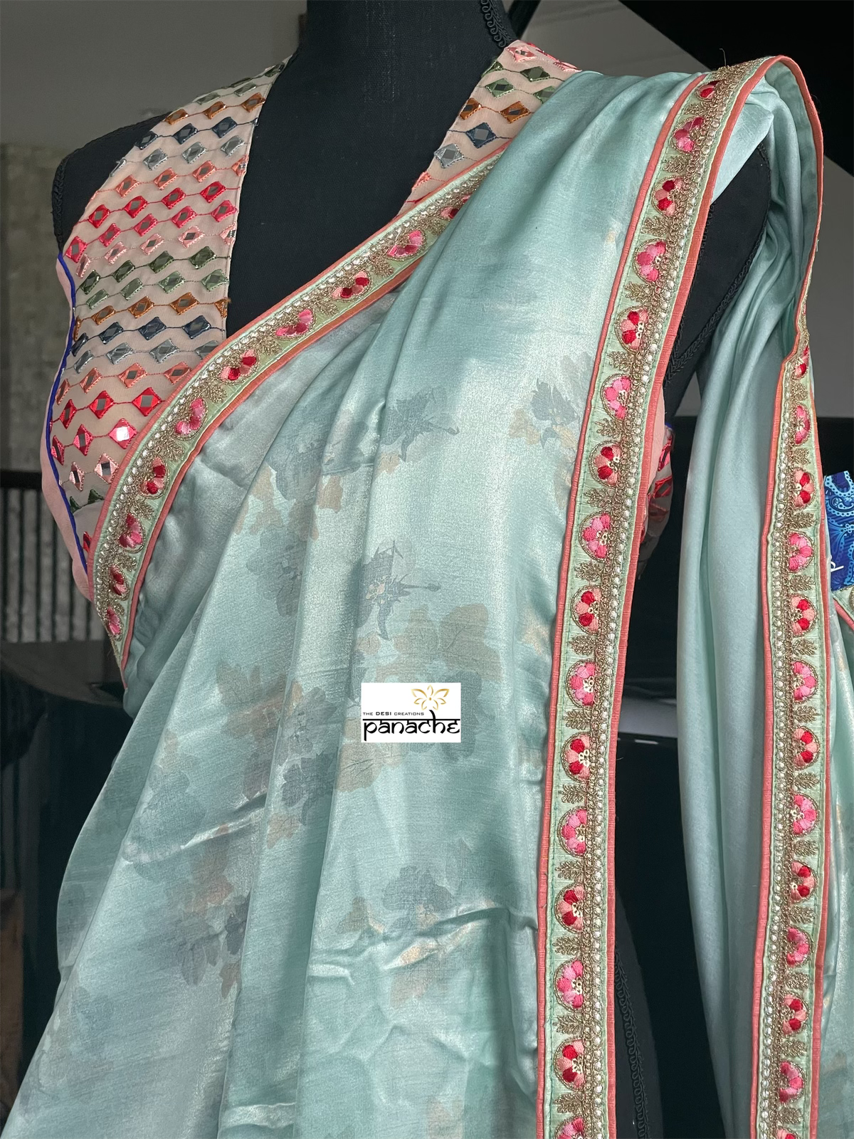 Designer Soft Silk - Light Sea Blue