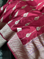 Pure Silk Banarasi - Red Antique Zari