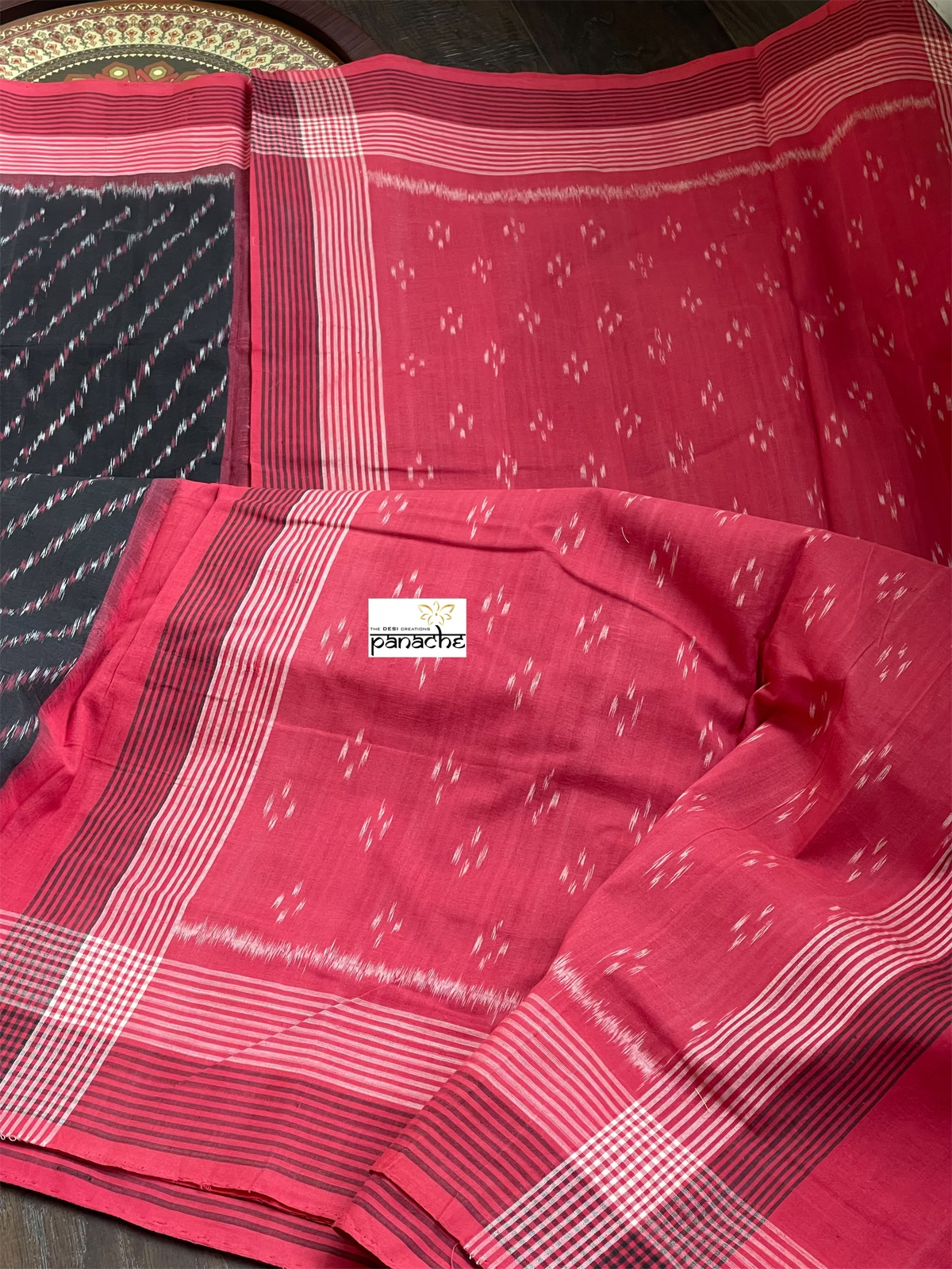 Pure Telia Cotton  - Black Red