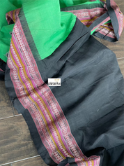 Pure Cotton Bomkai - Green Black